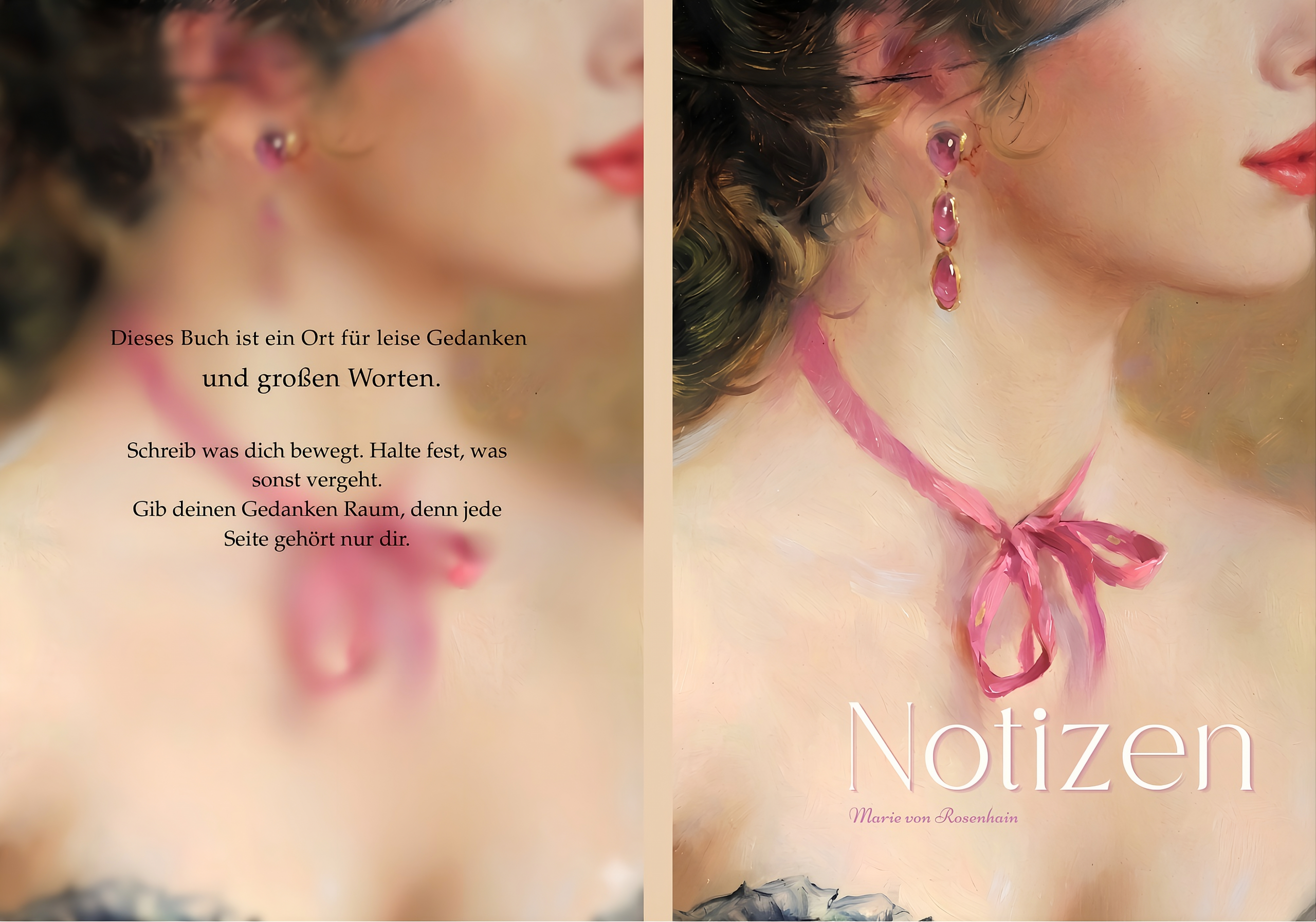 Notizbuch "Rosa Schleife" / 110 Seiten DIN A5 unliniert – Bild 2
